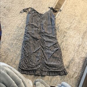 Hollister Black and White Plaid Mini Dress